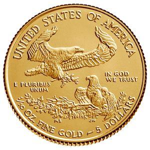 Imagen del producto1/10 oz Gold American Eagle, backdated