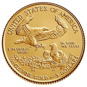 Imagen del producto 1/10 oz Gold American Eagle, backdated