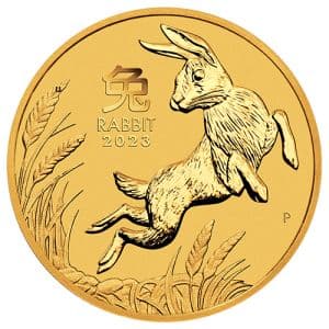 Imagen del producto 1/10 oz Gold Coin Rabbit 2023, Lunar Series III