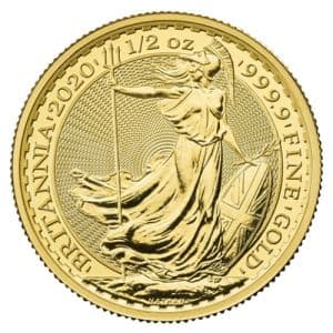 Imagen del producto 1/2 oz Gold Britannia, backdated