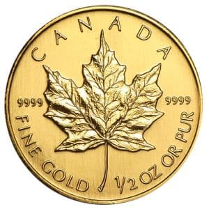 Imagen del producto1/2 oz Gold Maple Leaf, backdated