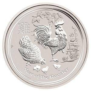 Imagen del producto1/2 oz Silver Coin Rooster 2017, Lunar Series II