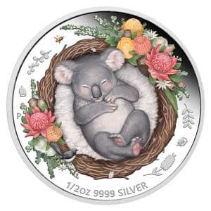 Imagen del producto1/2 oz Silver Koala Coloured, Dreaming Down Under Series 2021