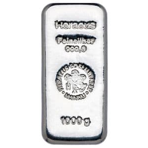 Imagen del producto 1 kg Silver Bar Heraeus