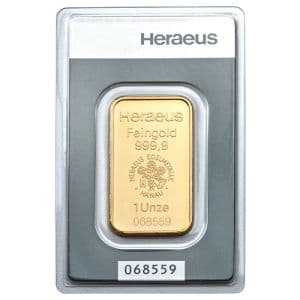 Imagen del producto1 oz Gold Bar Heraeus