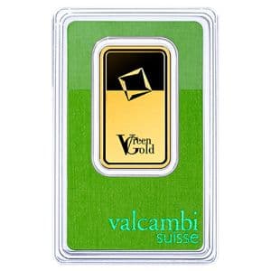 Imagen del producto1 oz Gold Bar Valcambi GreenGold