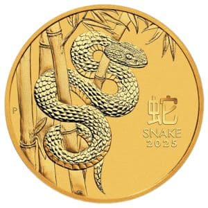 Imagen del producto1 oz Gold Snake 2025, Lunar Series III