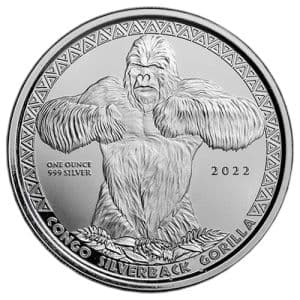 Imagen del producto1 oz Silbermünze Kongo-Gorilla, divers
