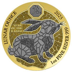 Imagen del producto1 oz Silver Black Rabbit 2023 - Art Color Collection