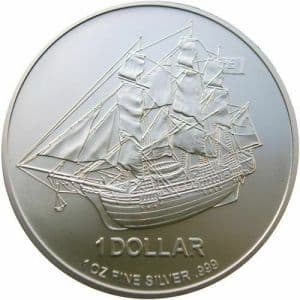 Imagen del producto1 oz Silver Coin Cook Islands Bounty Ship