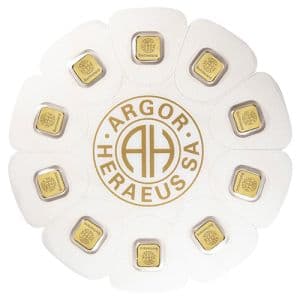 Imagen del producto 10 × 1g Gold Seed Argor Heraeus