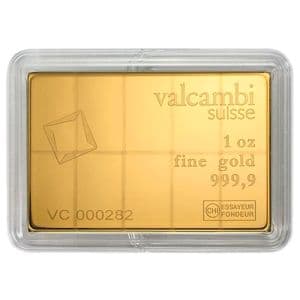 Imagen del producto 10 x 1/10 oz Gold Gold CombiBars Valcambi