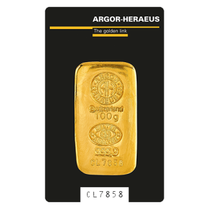 Imagen del producto100g Gold Bar Argor Heraeus - Casted