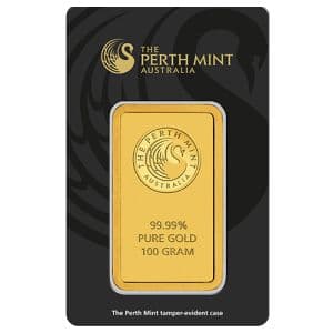 Imagen del producto 100g Gold Bar Perth Mint