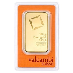 Imagen del producto 100g Gold Bar Valcambi