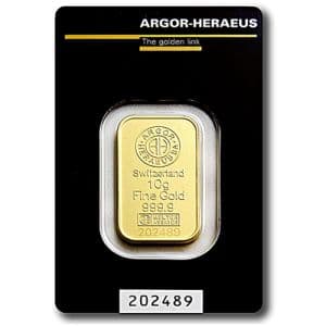 Imagen del producto 10g Gold Bar Argor Heraeus