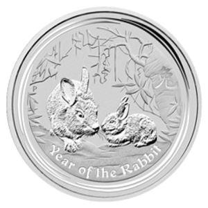 Imagen del producto2 oz Silvercoin Rabbit 2011, Lunar Series II