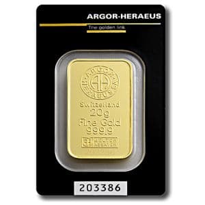 Imagen del producto 20g Gold Bar Argor Heraeus