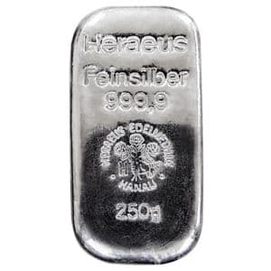 Imagen del producto250g Silver Bar Heraeus