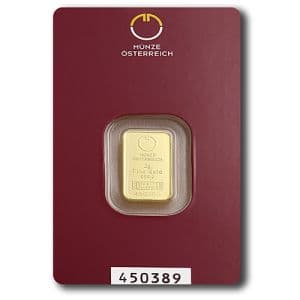 Imagen del producto 2g Gold Bar Austrian Mint