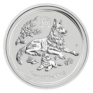 Imagen del producto 5 oz Silver Coin Dog 2018, Lunar Series II