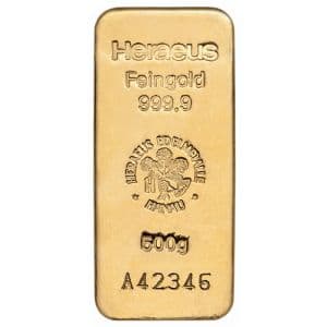 Imagen del producto 500g Gold Bar Heraeus