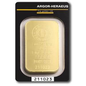 Imagen del producto 50g Gold Bar Argor Heraeus