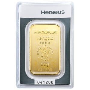 Imagen del producto 50g Gold Bar Heraeus