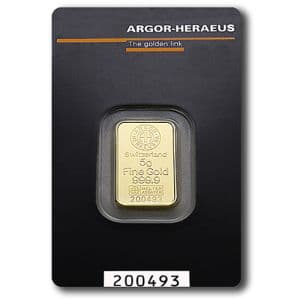 Imagen del producto5g Gold Bar Argor Heraeus