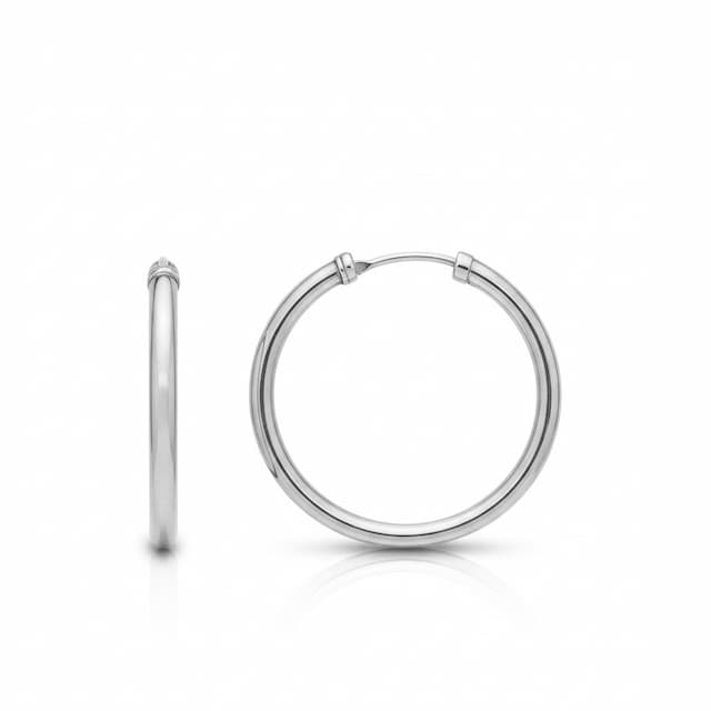 Imagen del productoAROS ORO BLANCO 18KL  20MM