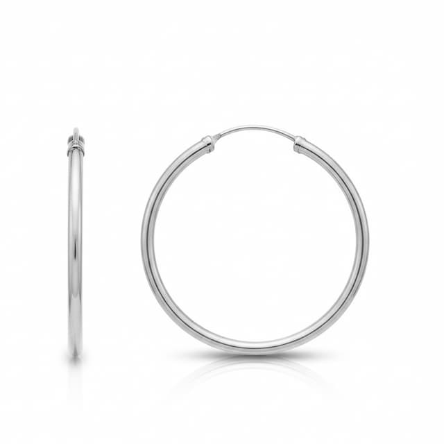 Imagen del productoAROS ORO BLANCO 18KL - 25MM