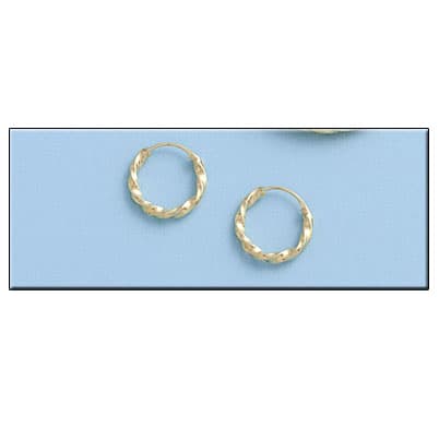 Imagen del producto AROS ORO 18KL RIZADOS - 10MM