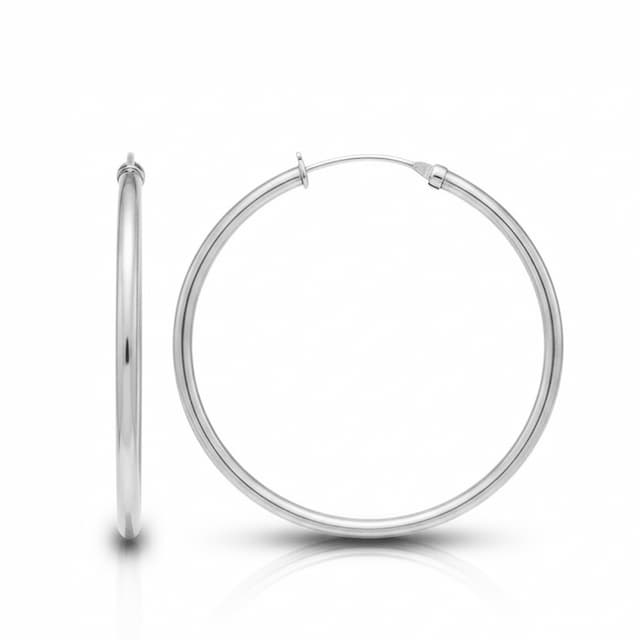 Imagen del productoAROS ORO BLANCO 18KL - 35MM