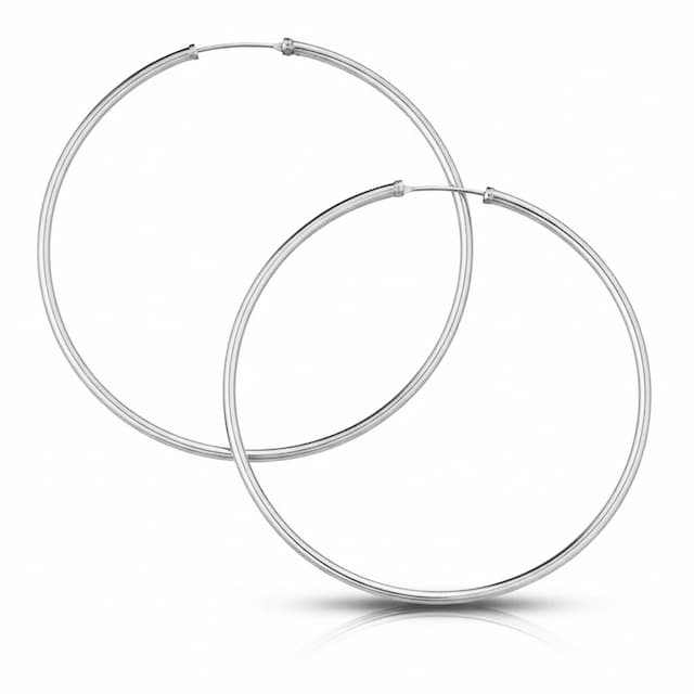 Imagen del productoAROS ORO BLANCO 18KL - 50MM