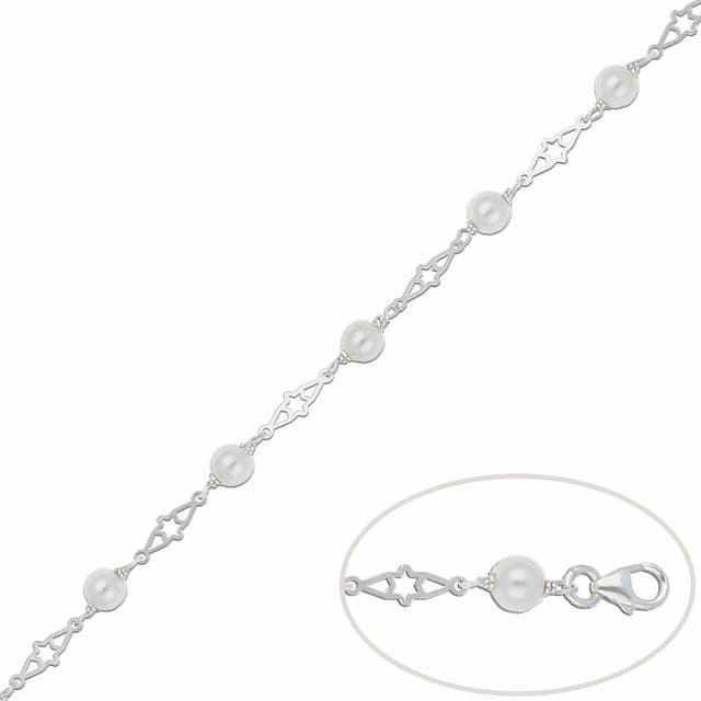 Imagen del producto PULSERA PLATA 925MM PERLAS