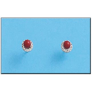 Imagen del productoPENDIENTES PLATA 925MM PERLA ROJA