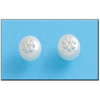 Imagen del productoPENDIENTE PLATA 925MM FLOR PERLA