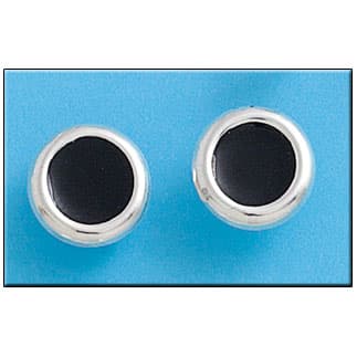 Imagen del producto PENDIENTE PLATA 925MM CIRCULO NEGRO - 14MM