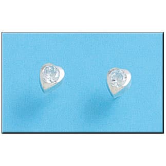 Imagen del producto PENDIENTE PLATA 925MM CORAZON CIRCONITAS