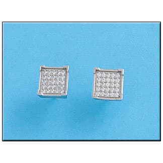 Imagen del productoPENDIENTES PLATA 925MM CUADRADO CIRCONITAS