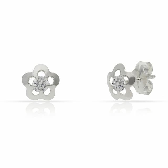 Imagen del productoPENDIENTES PLATA 925MM FLOR CIRCONITAS - 7MM