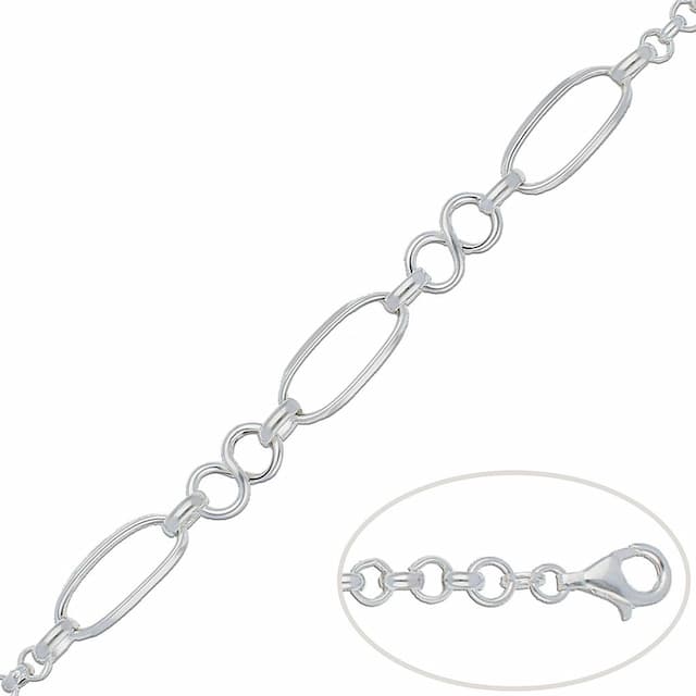 Imagen del producto PULSERA PLATA 925MM INFINITOS