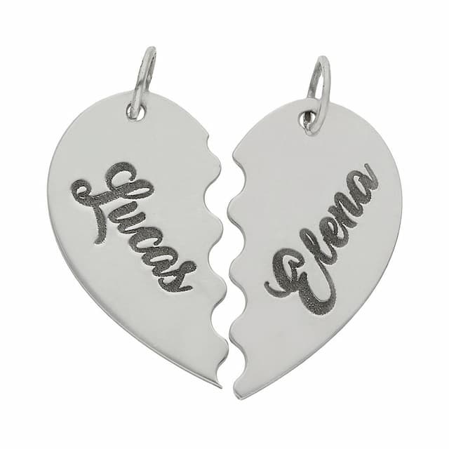 Imagen del producto COLGANTE PLATA 925MM CORAZON PARTIDO