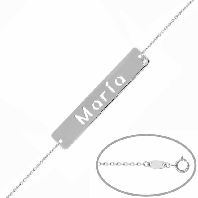 Imagen del producto PULSERA NOMBRE LETRERO PLATA 925MM