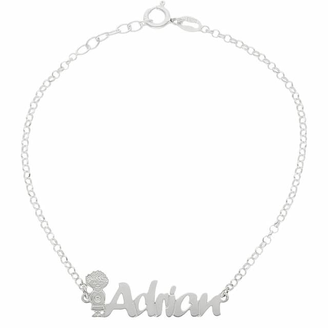 Imagen del producto PULSERA PLATA 925MM NIÑO + NOMBRE