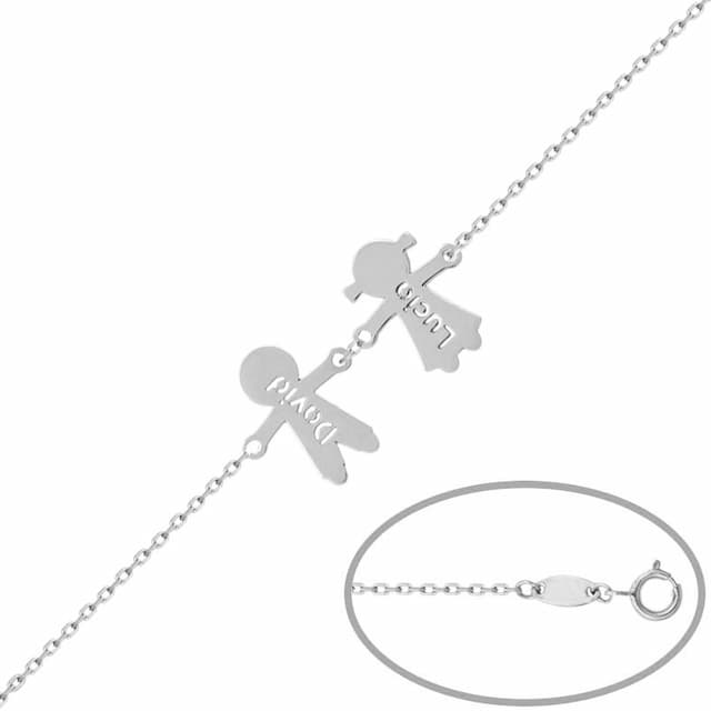 Imagen del producto PULSERA PLATA 925MM NOMBRE NIÑA + NIÑO