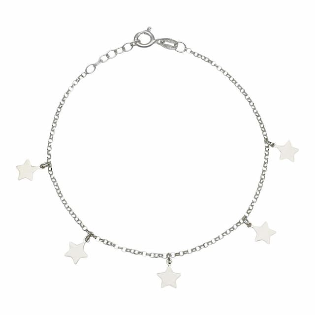 Imagen del productoPULSERA PLATA 925MM MINI CHARMS ESTRELLAS