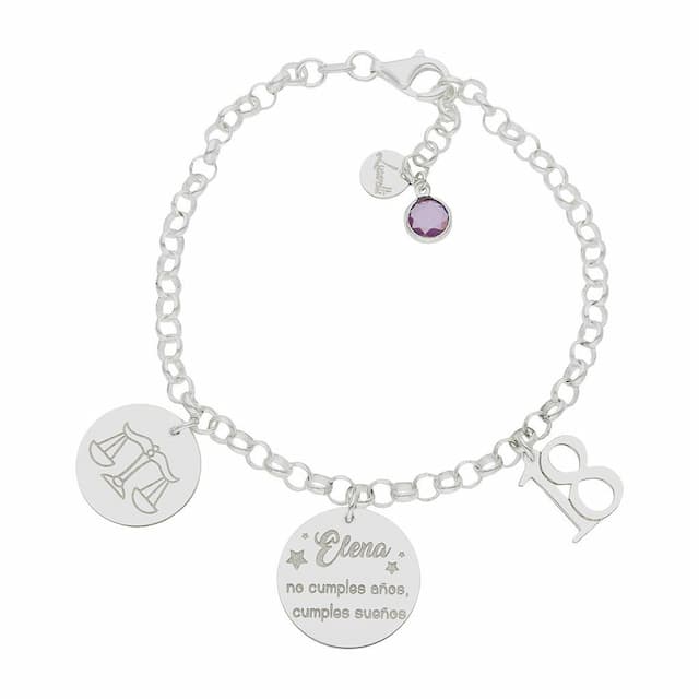 Imagen del productoPULSERA MI HISTORIA PLATA 925MM CUMPLEAÑOS
