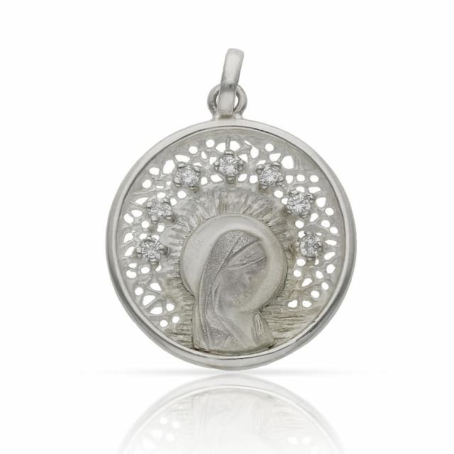 Imagen del producto MEDALLA PLATA 925MM VIRGEN NIÑA - 22MM