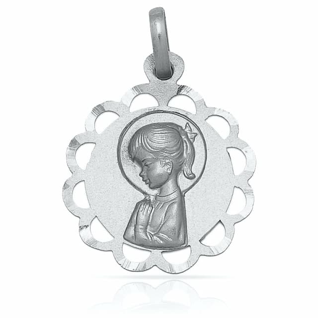 Imagen del productoMEDALLA PLATA 925MM VIRGEN NIÑA - 17MM